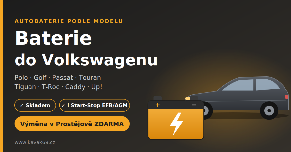 Baterie do Volkswagenu podle modelu