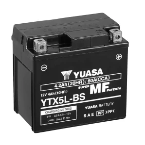 YUASA MF 4Ah 80A 12V YTX5L-BS (AGM)